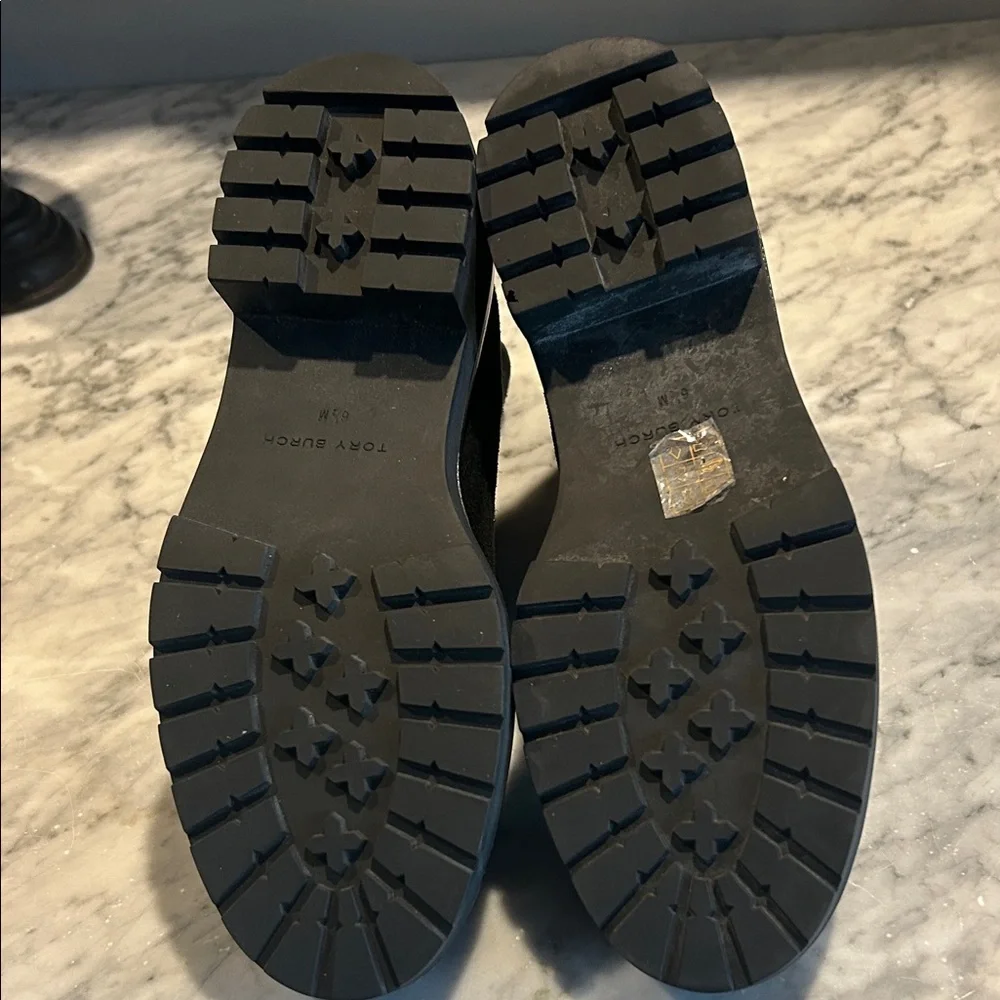 Tory Burch Black Suede Ankle Boots - Picture 4 of 5